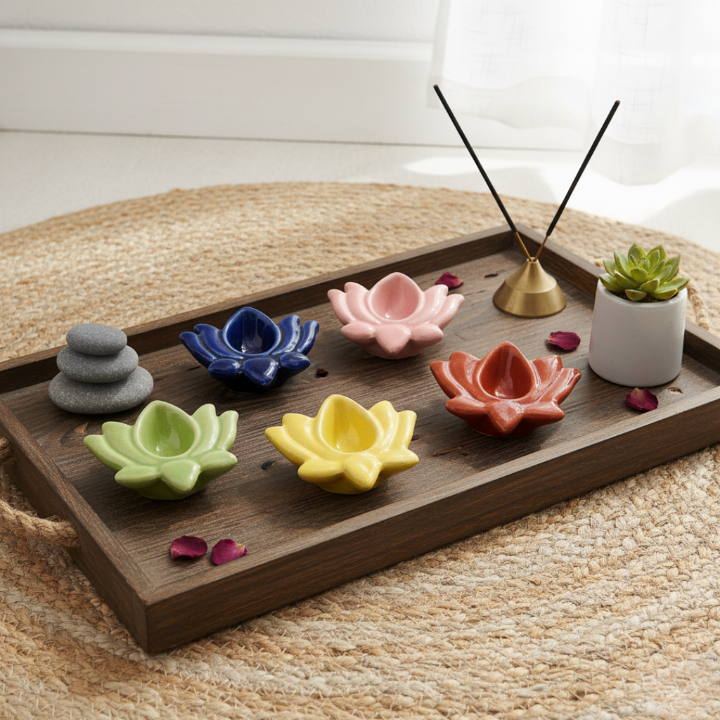 Lotus Diyas- Set of 2