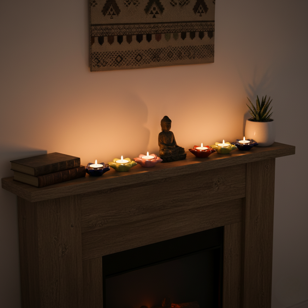 Lotus Diyas- Set of 2