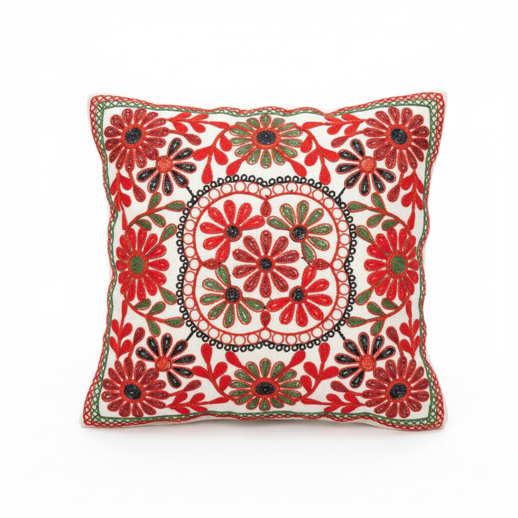 Gulnaar Cushion Covers - Daisy Motif Set of 5