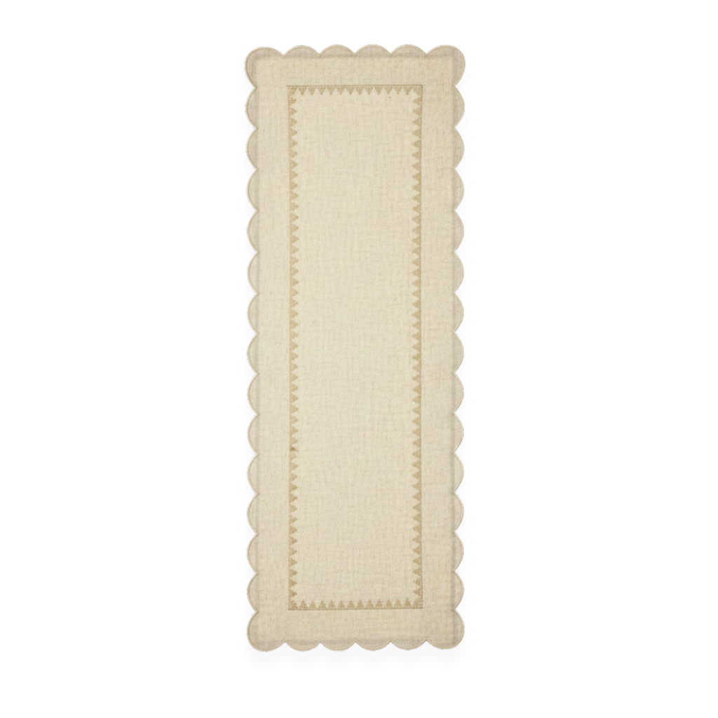 Beige Soft Geometric Runner