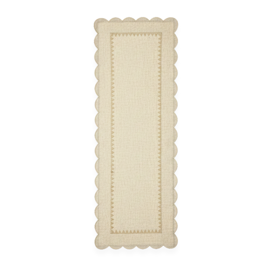 Beige Soft Geometric Runner