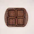 Terra Wicker Tray and 4 Bowls Set