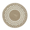 Tribal Beige and White Placemat Set of 6