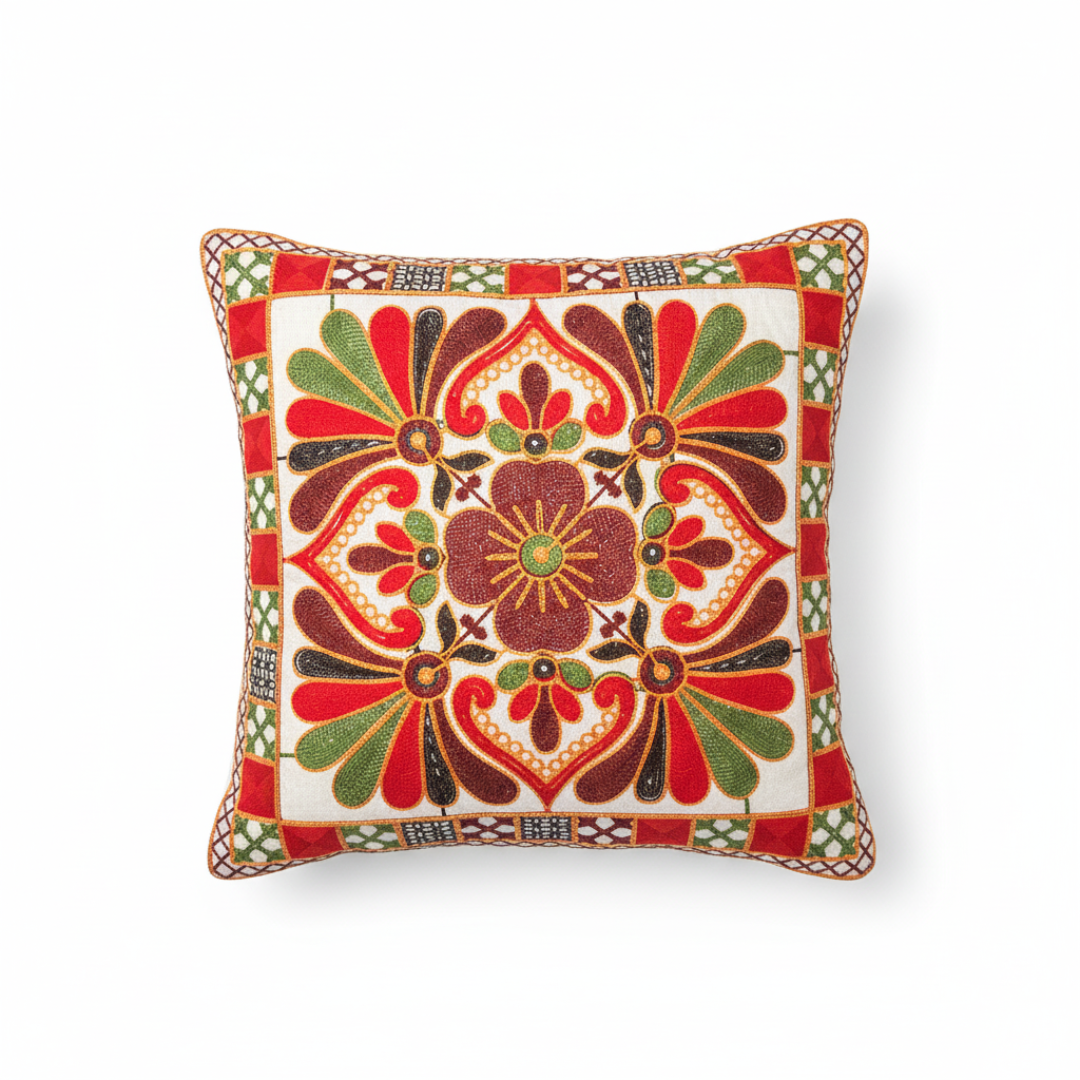 Gulnaar Cushion Covers - Clover Motif Set of 5