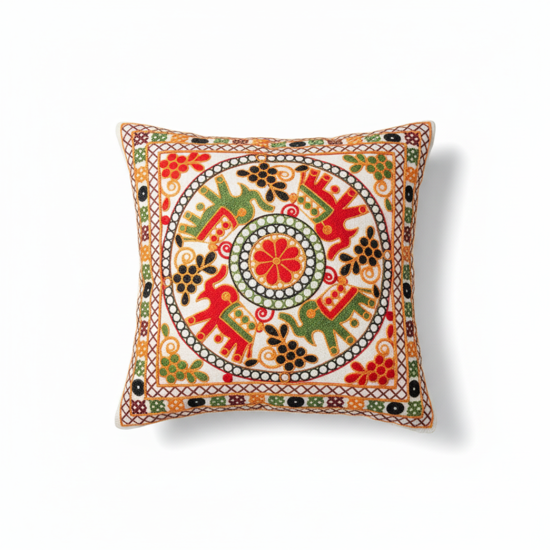 Gulnaar Cushion Covers - Elephant Motif Set of 5