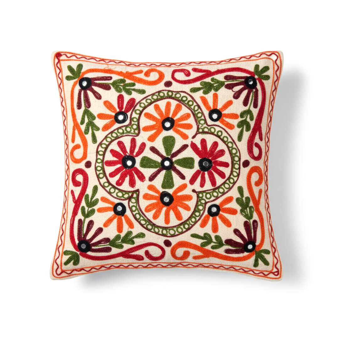 Gulnaar Cushion Covers - Floral Motif Set of 5