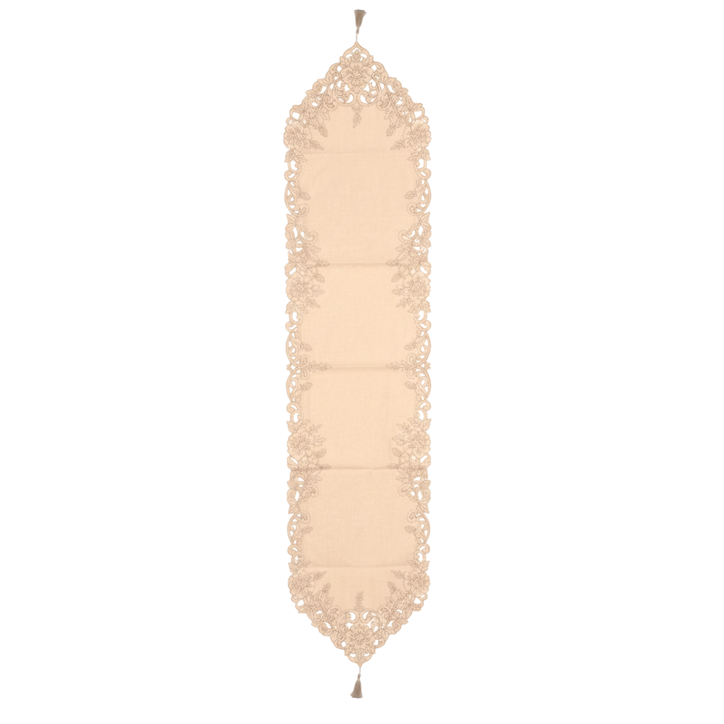 Beige Cut Work Runner