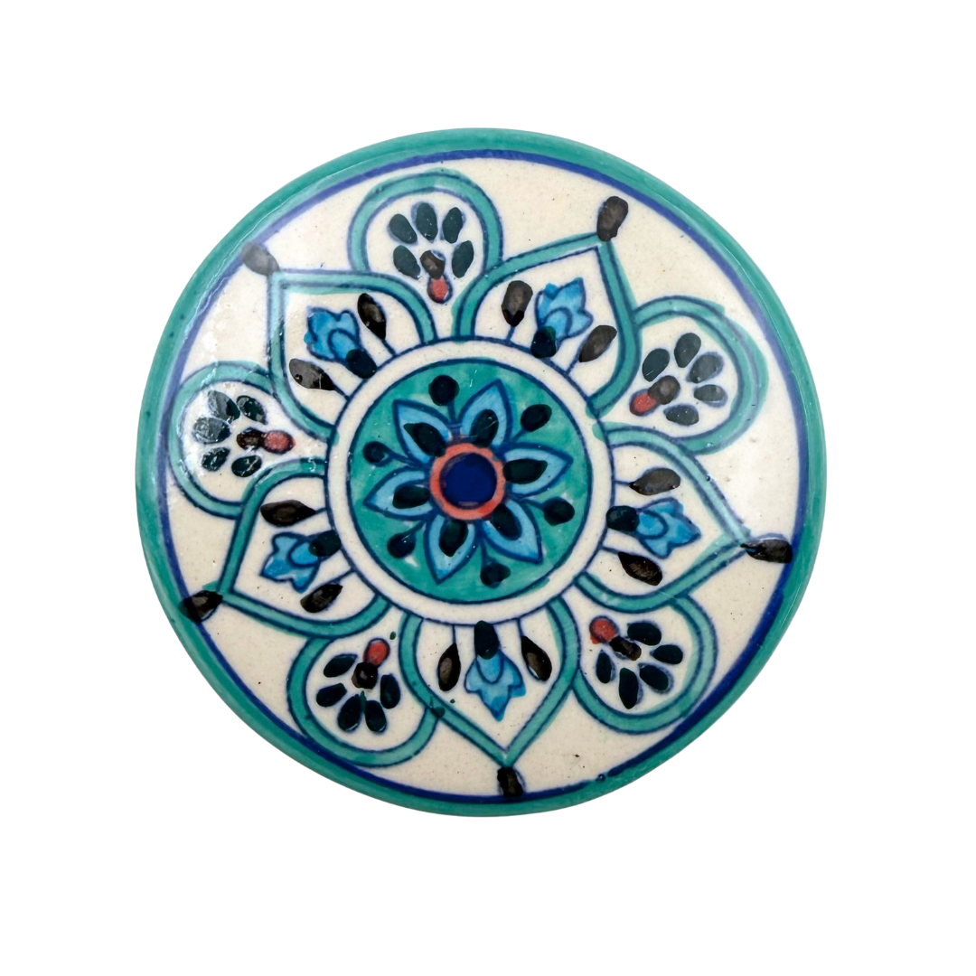 Tarika Coasters Set of 4 with Metal Stand
