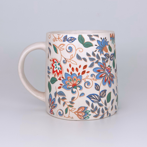 Bloom Collection - Blue Garden Floral Mugs Set of 2