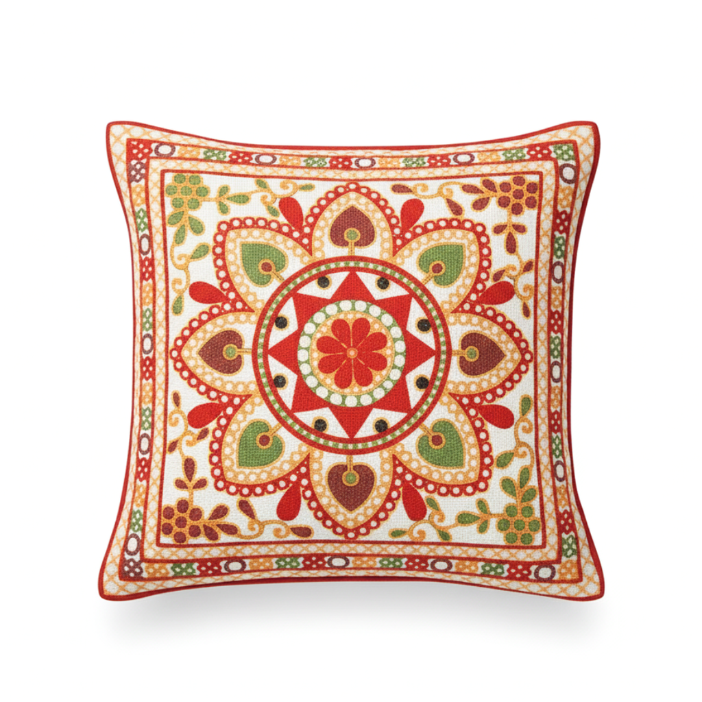 Gulnaar Cushion Covers - Rangoli Motif Set of 5