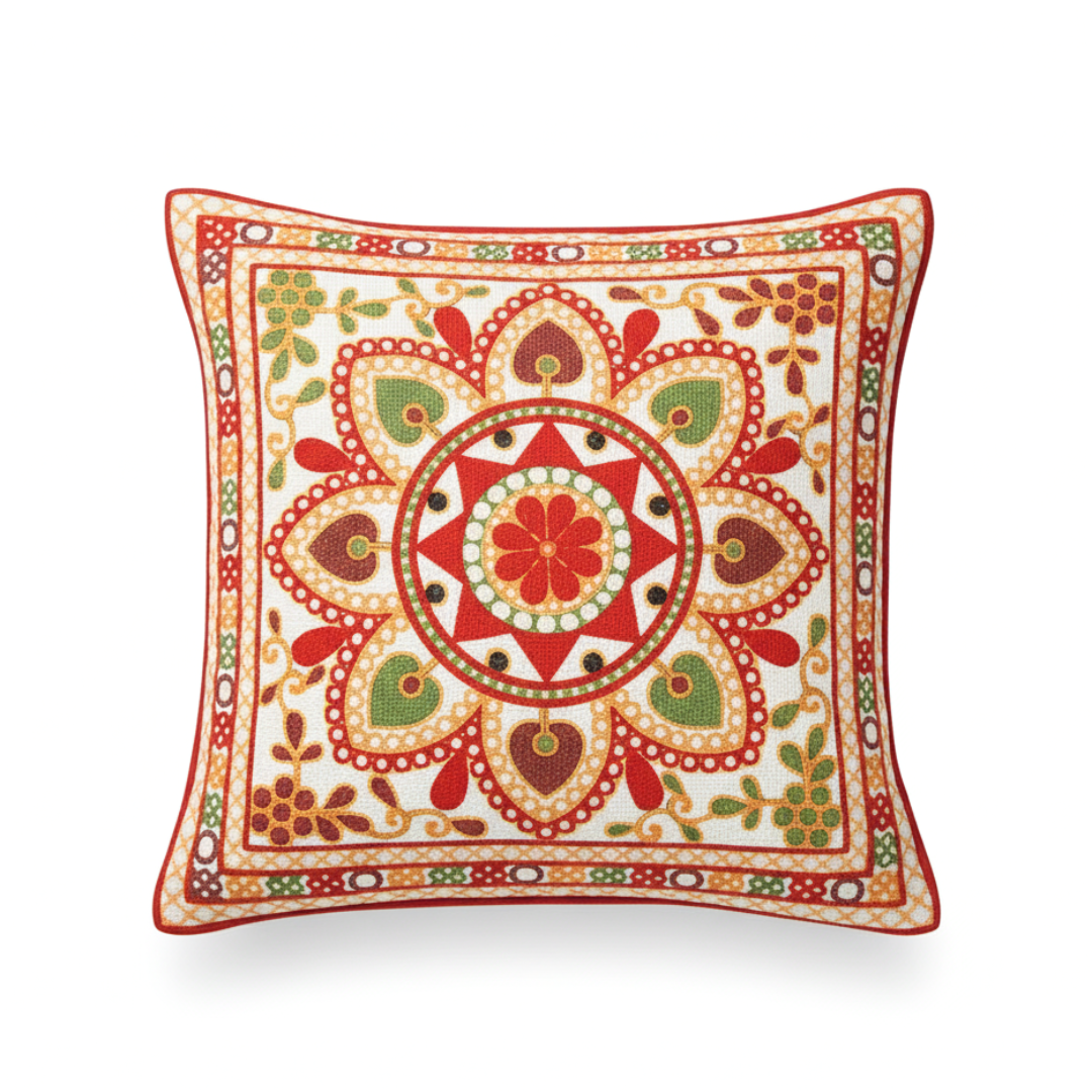 Gulnaar Cushion Covers - Rangoli Motif Set of 5
