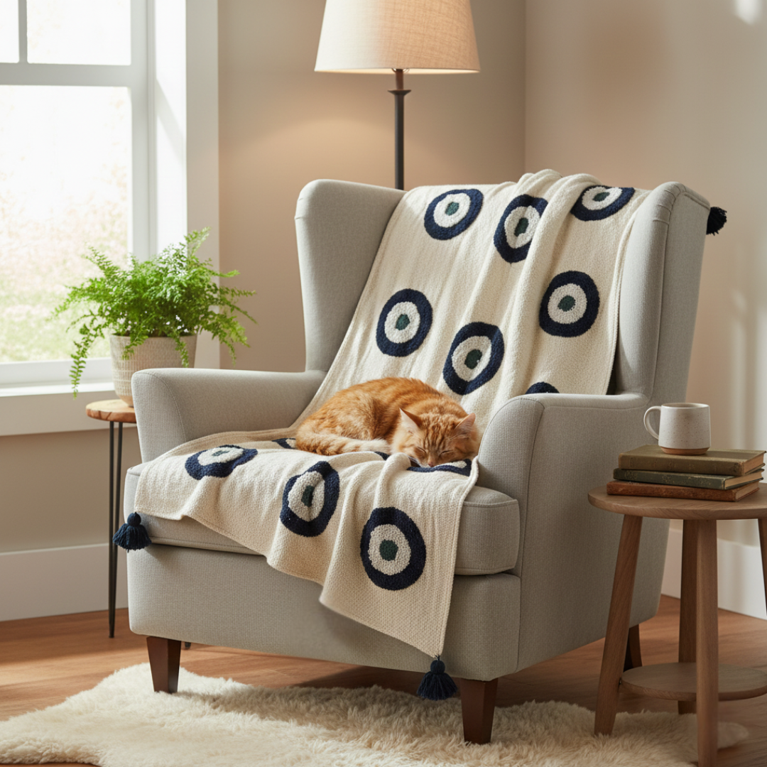 Nazariya Evil Eye Sofa Throw