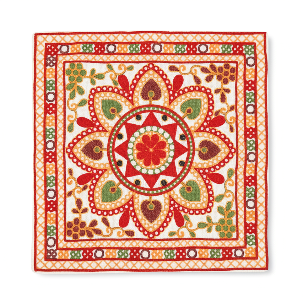 Gulnaar Cushion Covers - Rangoli Motif Set of 5