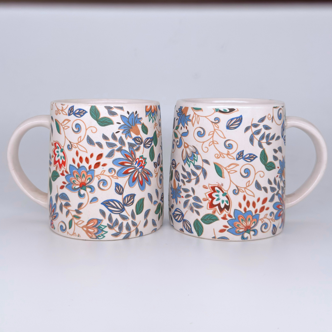 Bloom Collection - Blue Garden Floral Mugs Set of 2