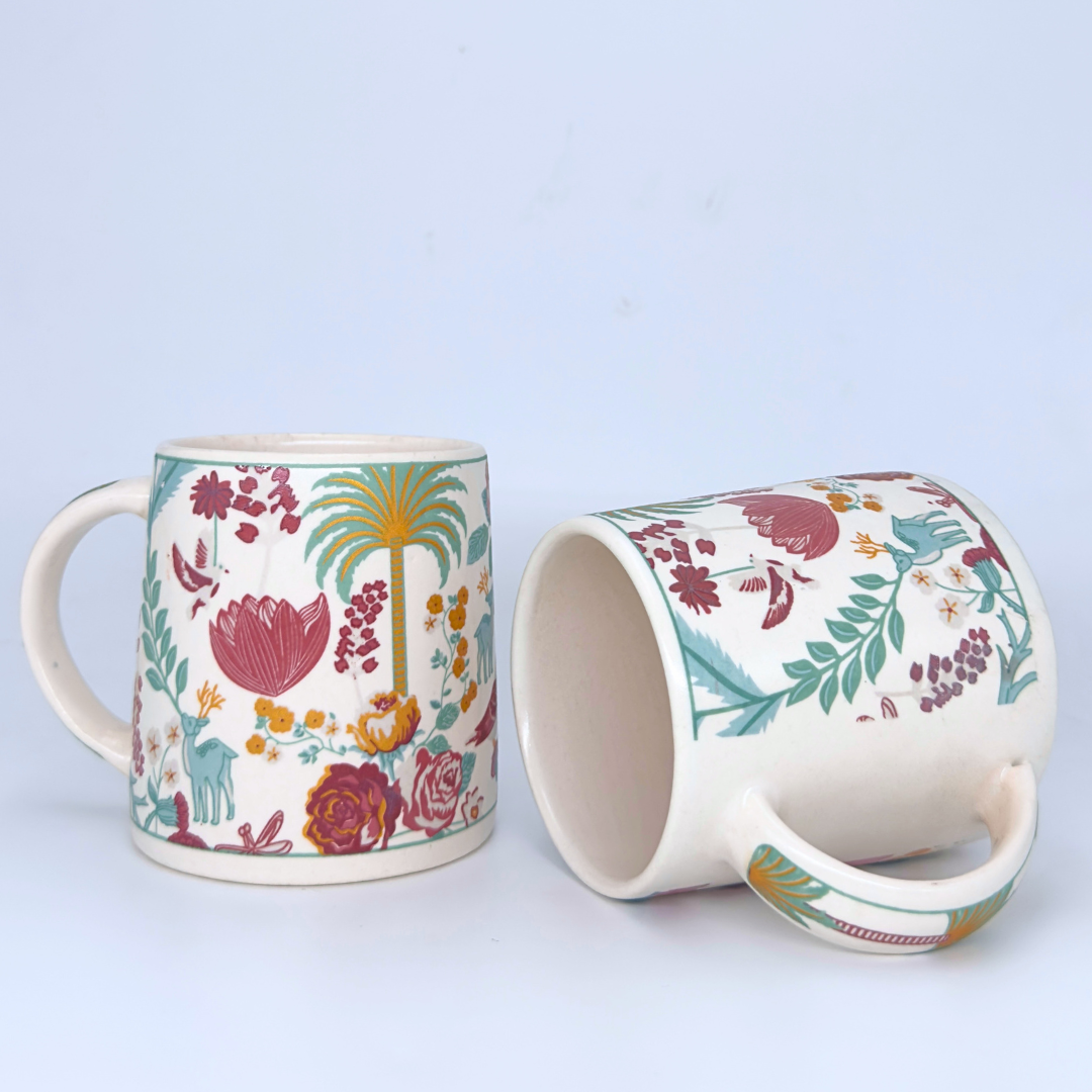 Bloom Collection - Baageecha Floral Mugs Set of 2