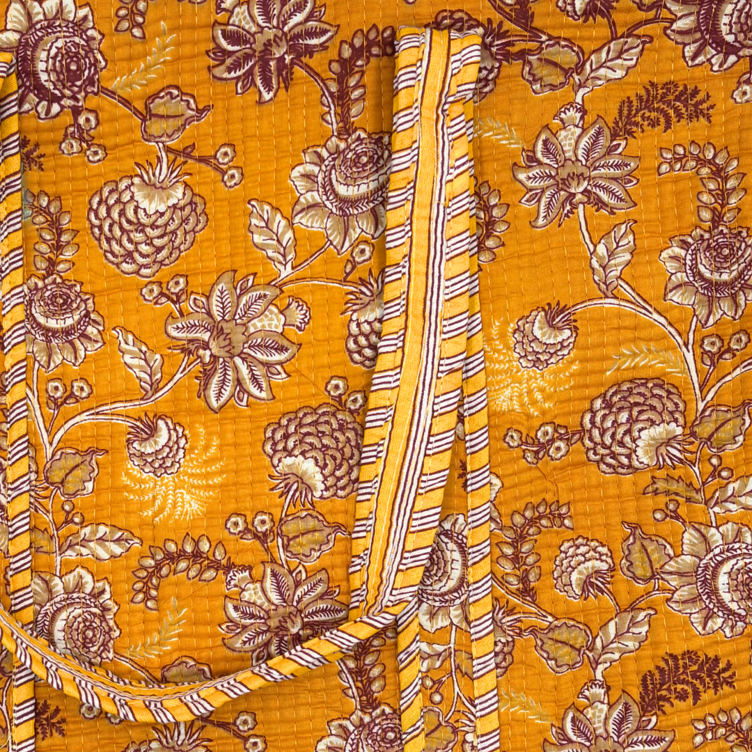 Sanganeri Mustard Large Tote