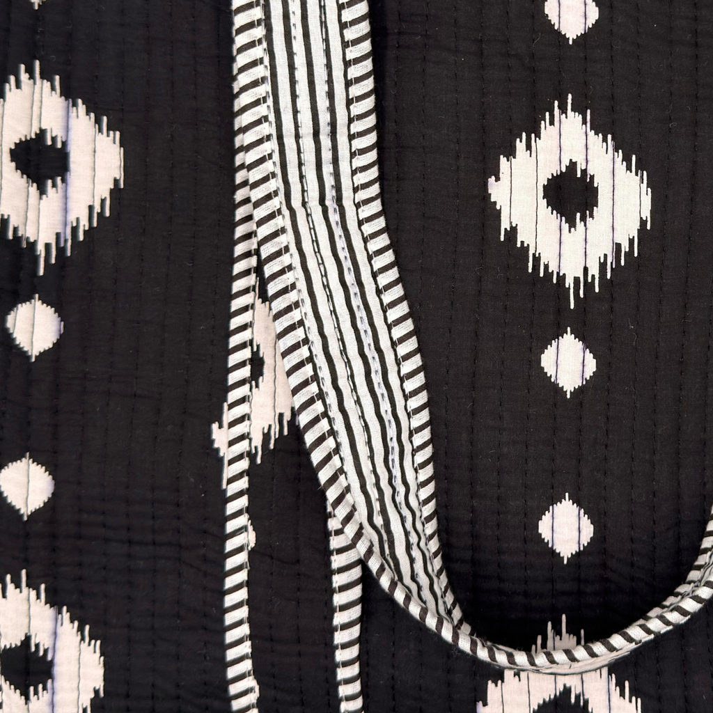 Onyx Ikat Large Tote