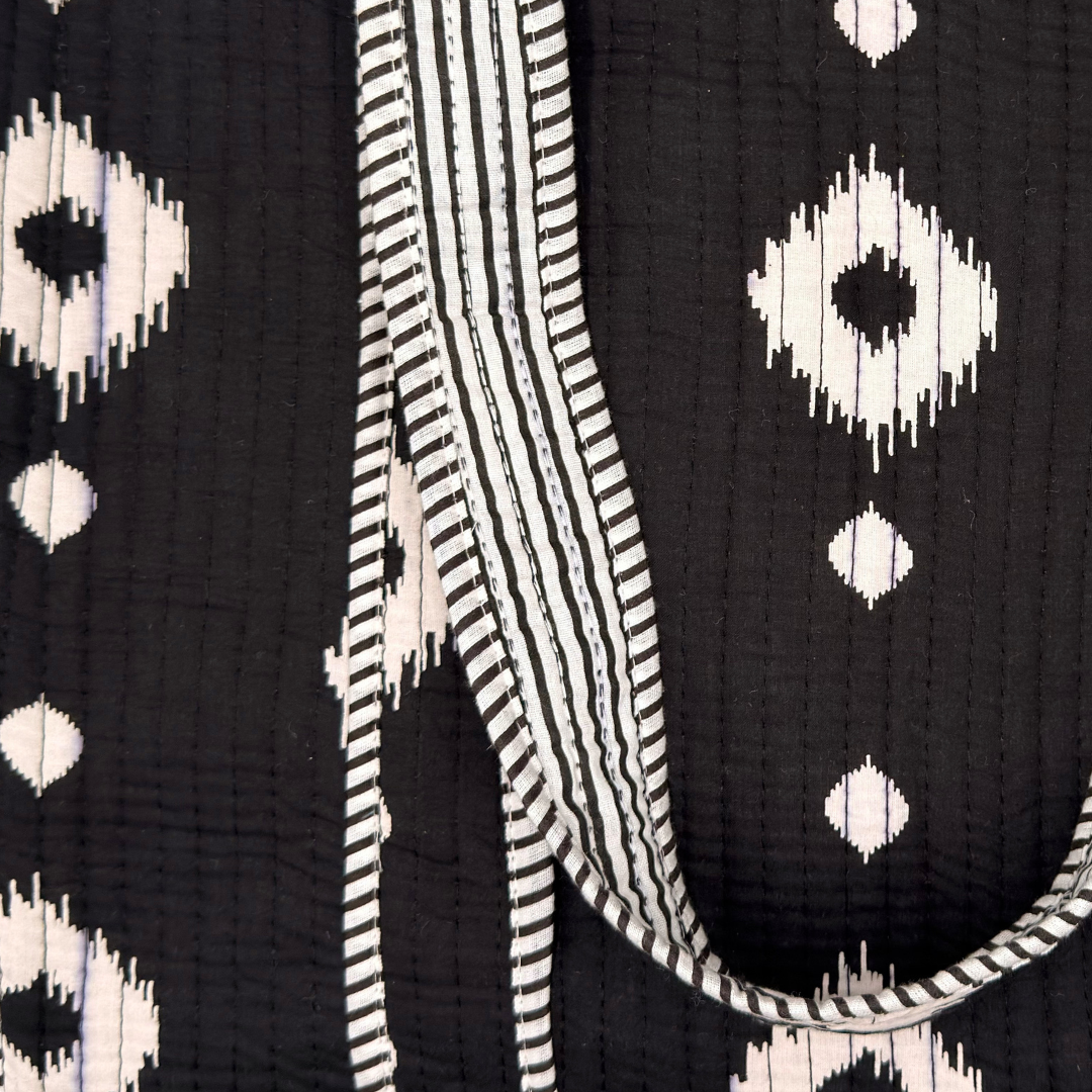Onyx Ikat Large Tote