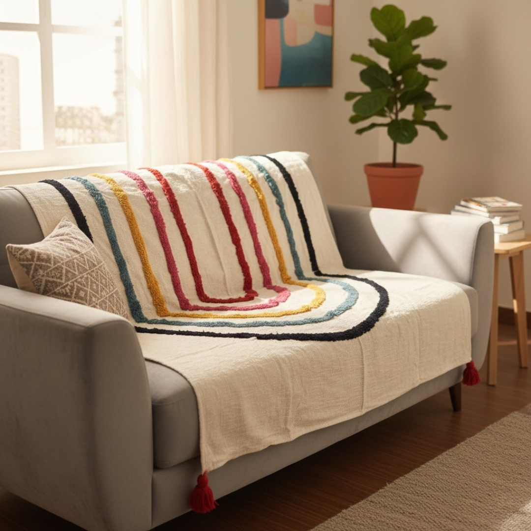 Rangrekha Sofa Throw
