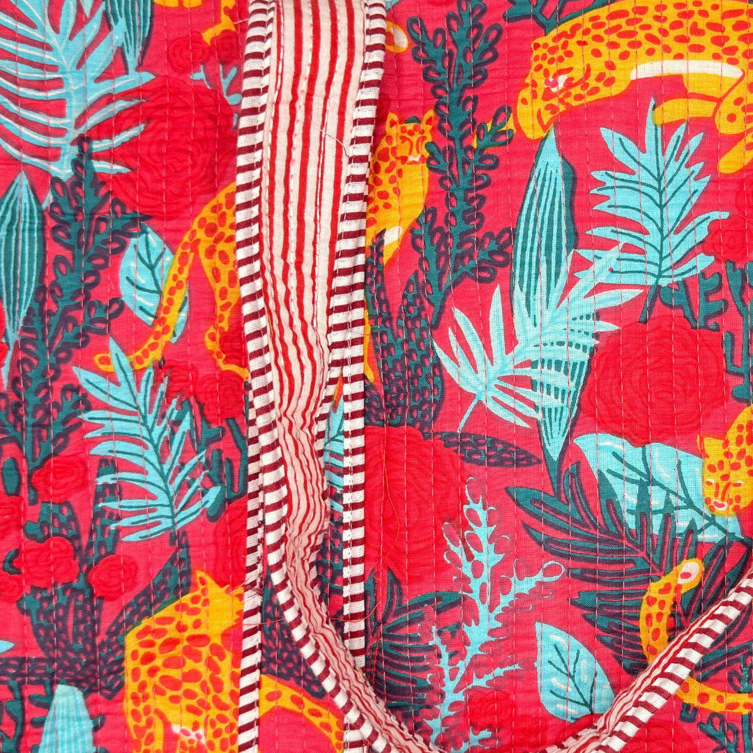 Crimson Jungle Large Tote