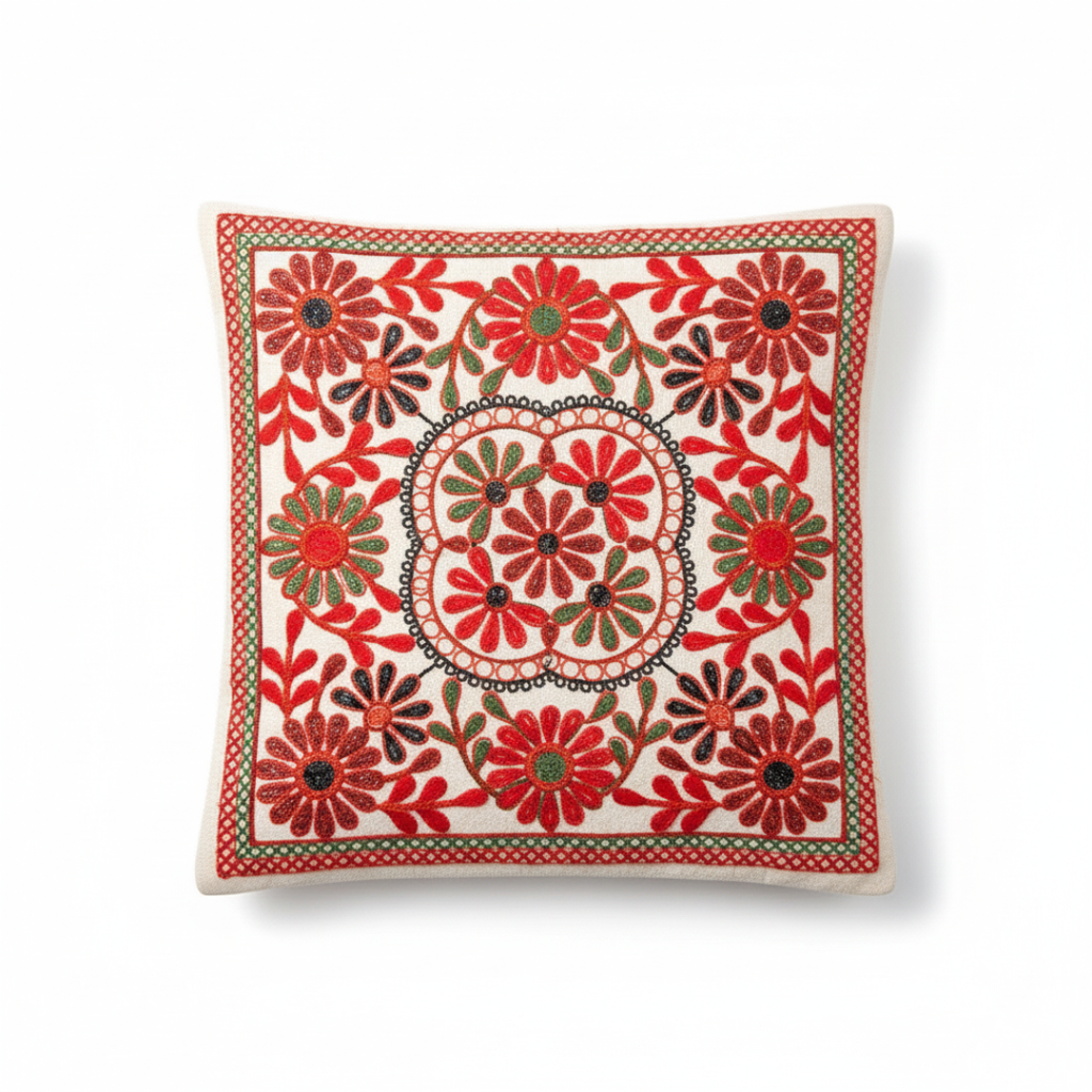 Gulnaar Cushion Covers - Daisy Motif Set of 5