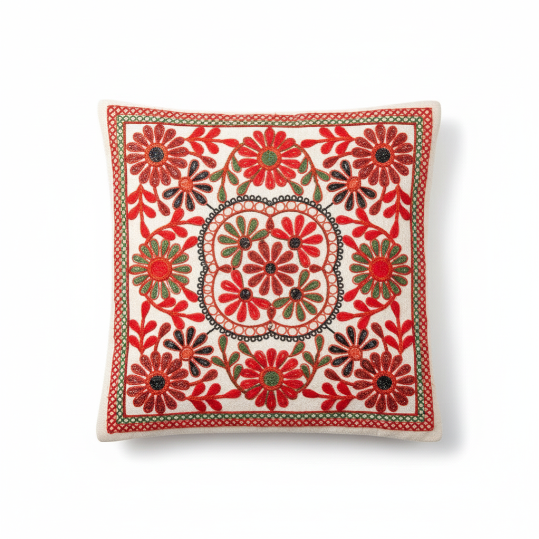 Gulnaar Cushion Covers - Daisy Motif Set of 5