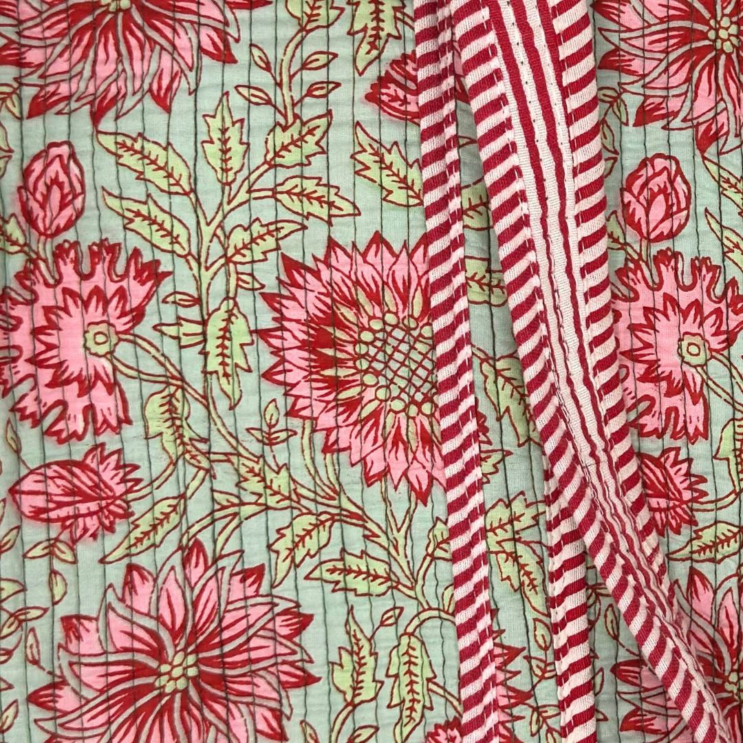 Mint Bloom Large Tote