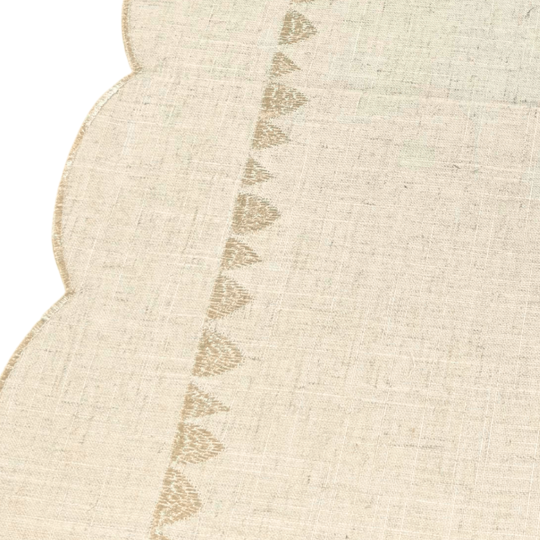 Beige Soft Geometric Runner