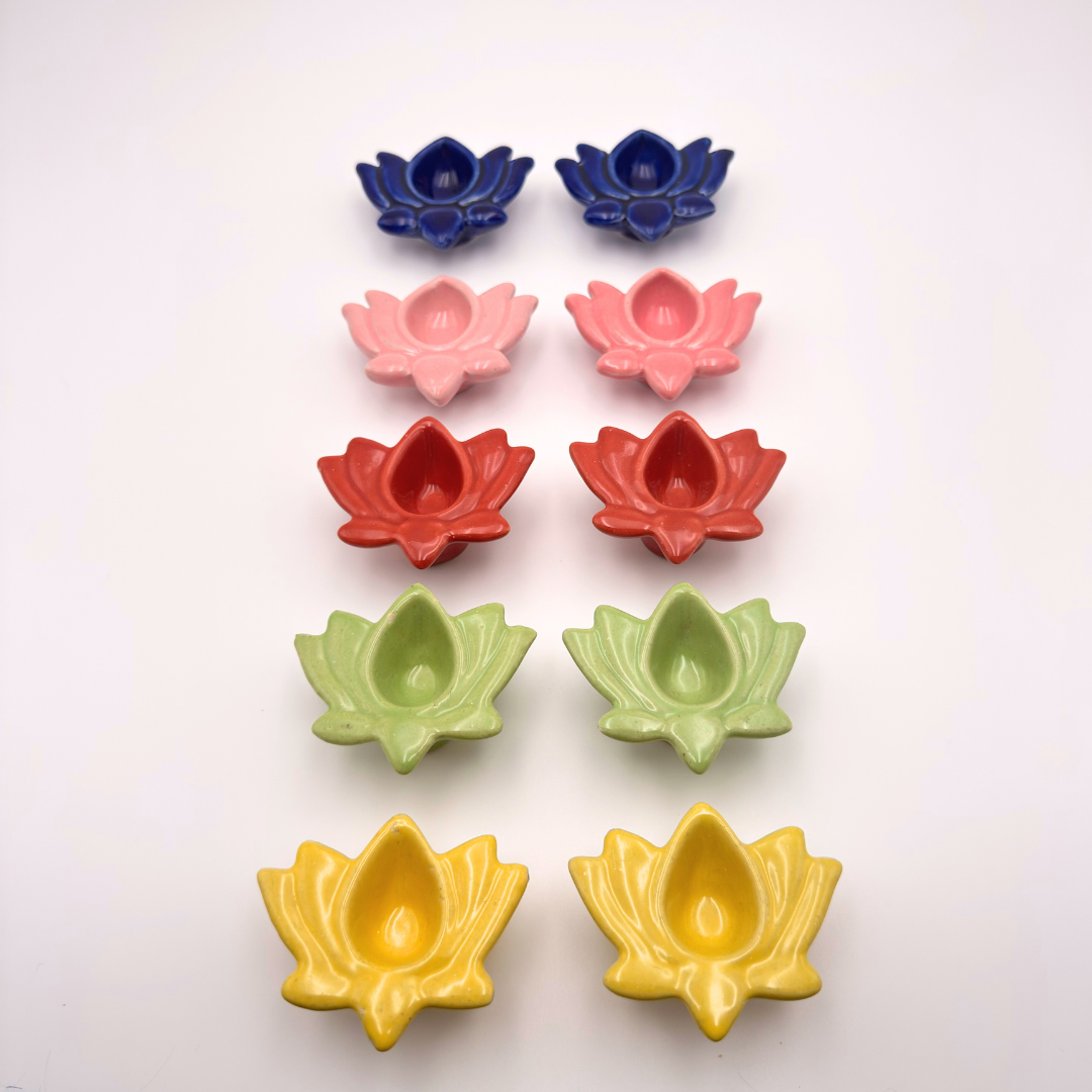 Lotus Diyas- Set of 2