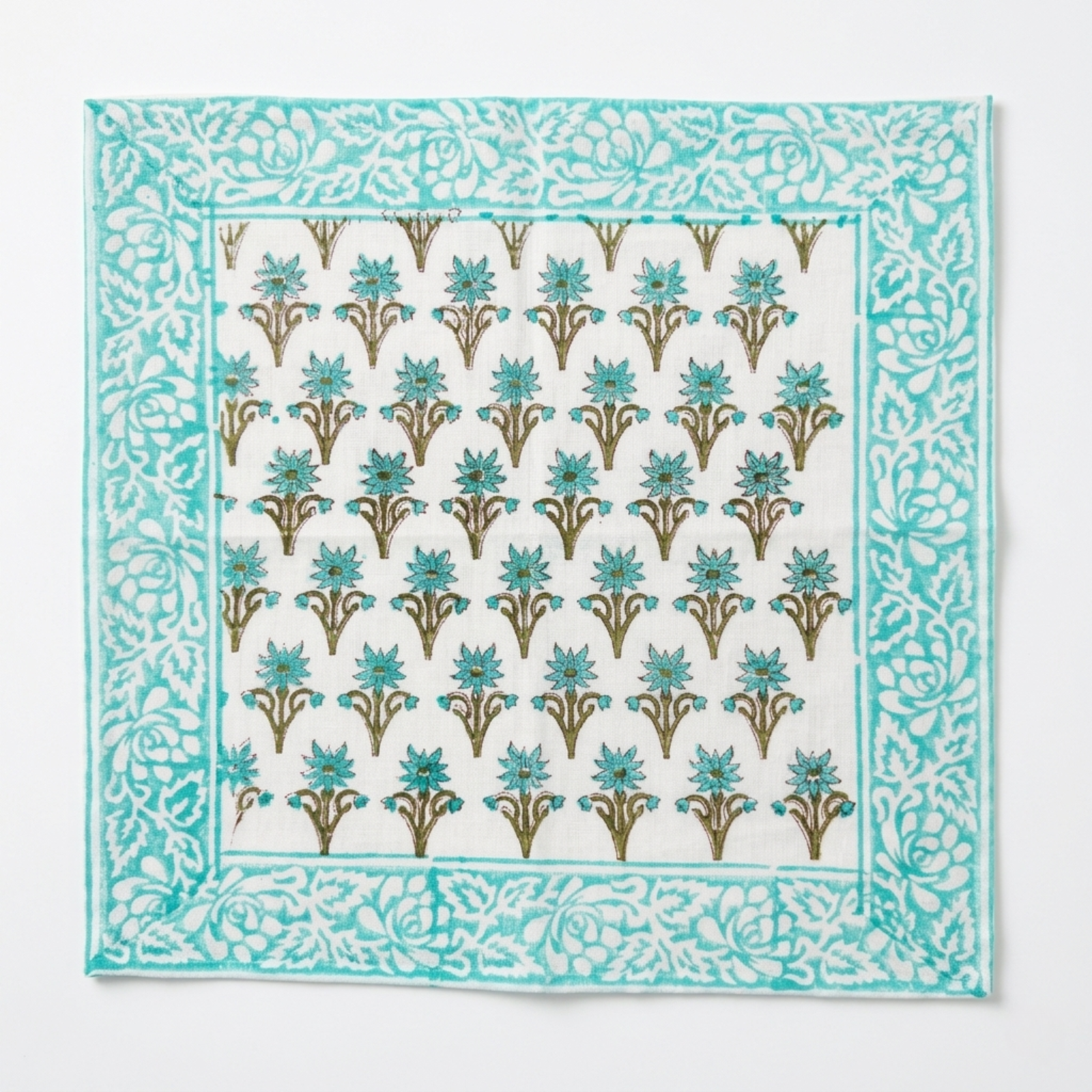 The Blue Handblock Print Table Linen Set