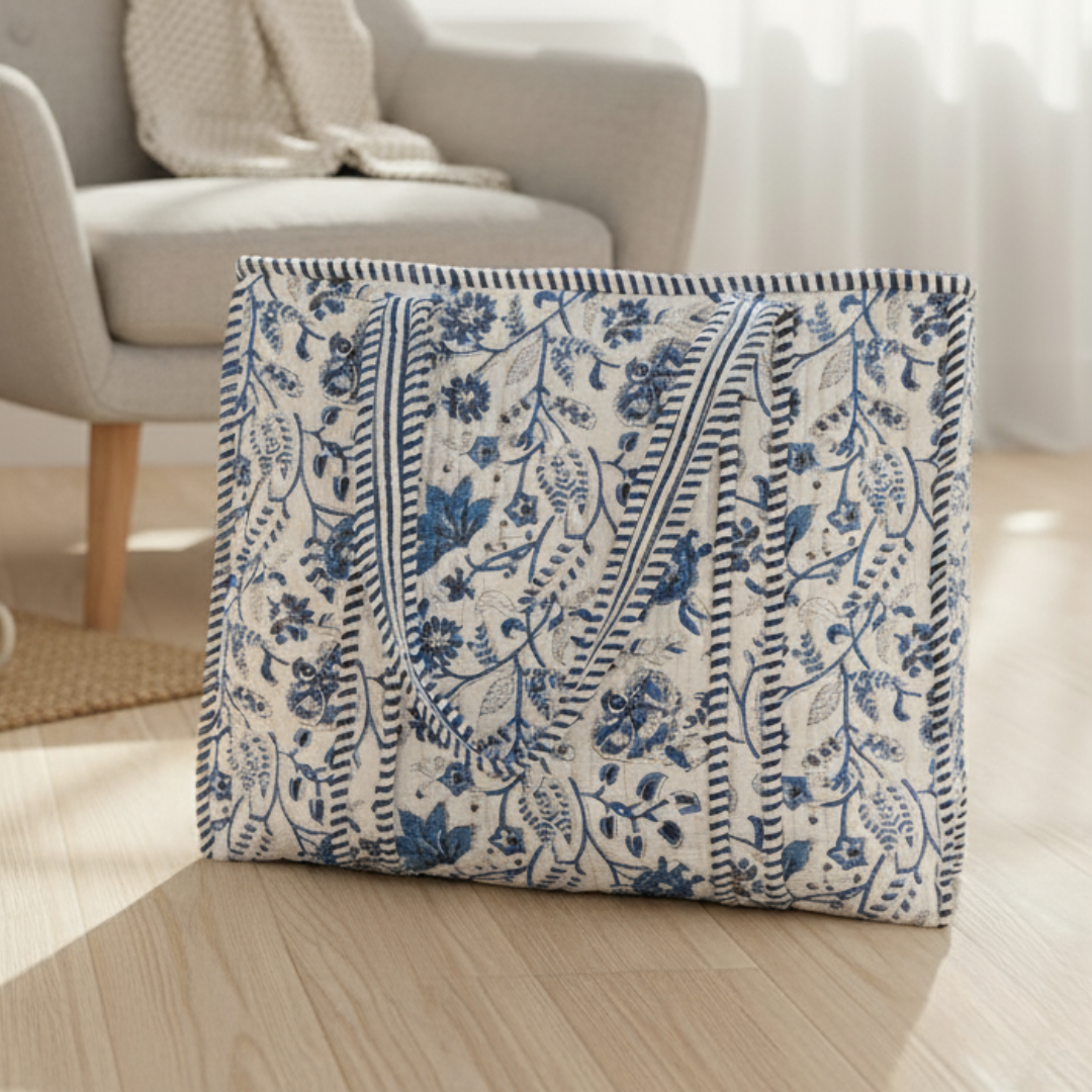 Blooming Blue Tote