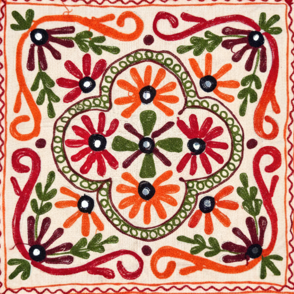 Gulnaar Cushion Covers - Floral Motif Set of 5