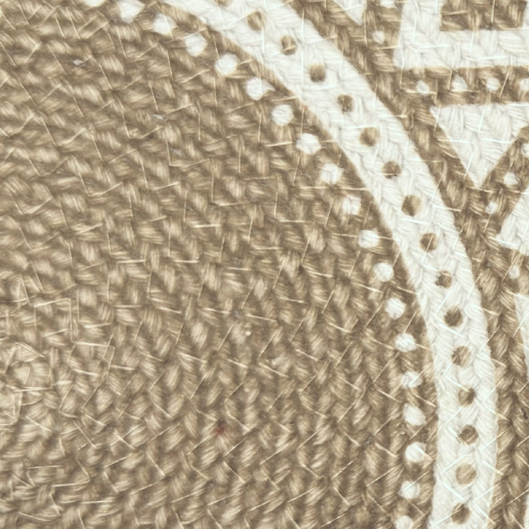 Tribal Beige and White Placemat Set of 6