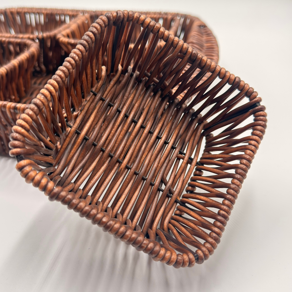 Terra Wicker Tray and 4 Bowls Set