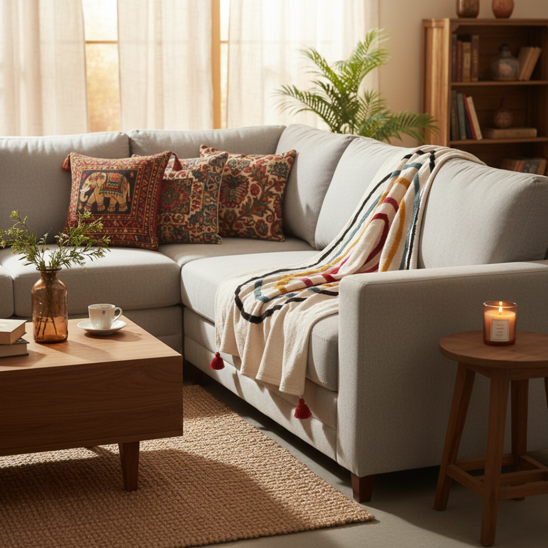 Rangrekha Sofa Throw