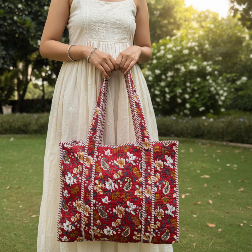 Ruby Paisley Large Tote