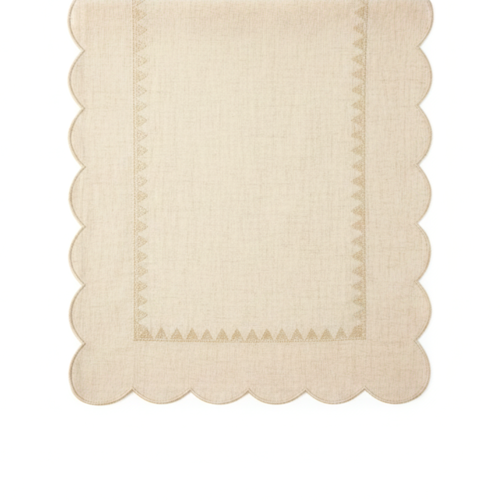 Beige Soft Geometric Runner