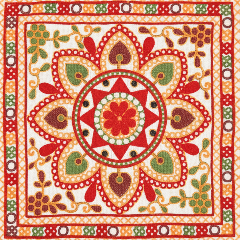 Gulnaar Cushion Covers - Rangoli Motif Set of 5
