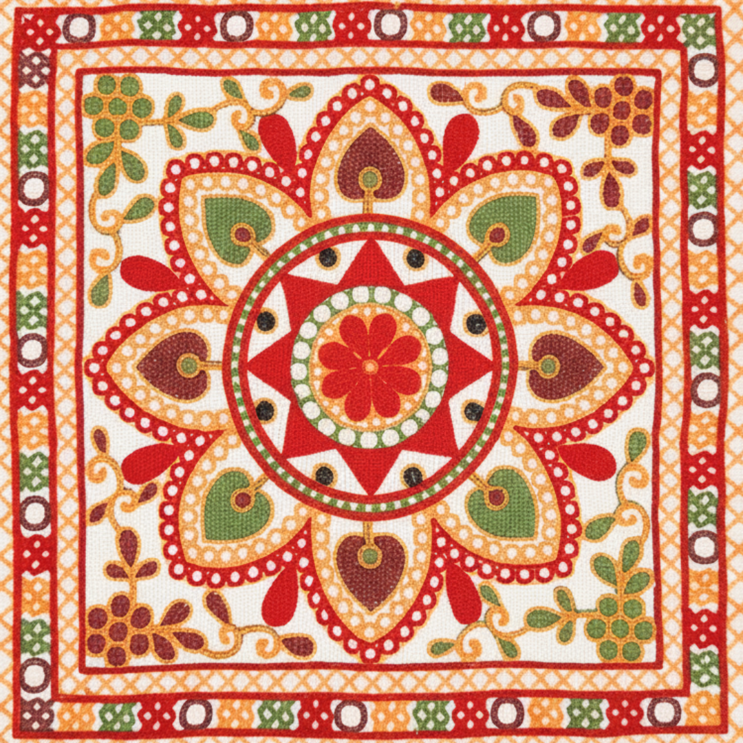 Gulnaar Cushion Covers - Rangoli Motif Set of 5