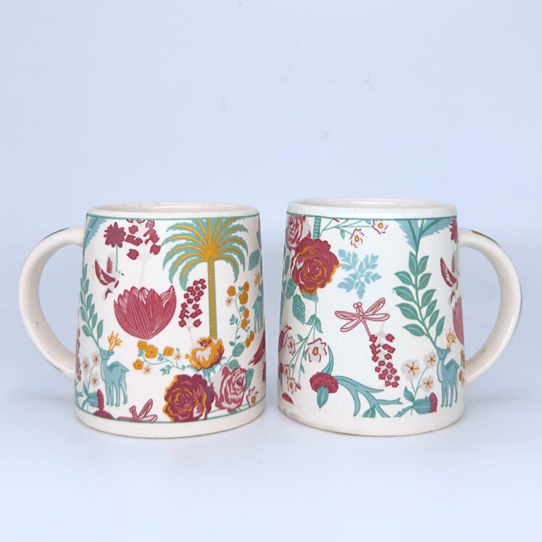 Bloom Collection - Baageecha Floral Mugs Set of 2