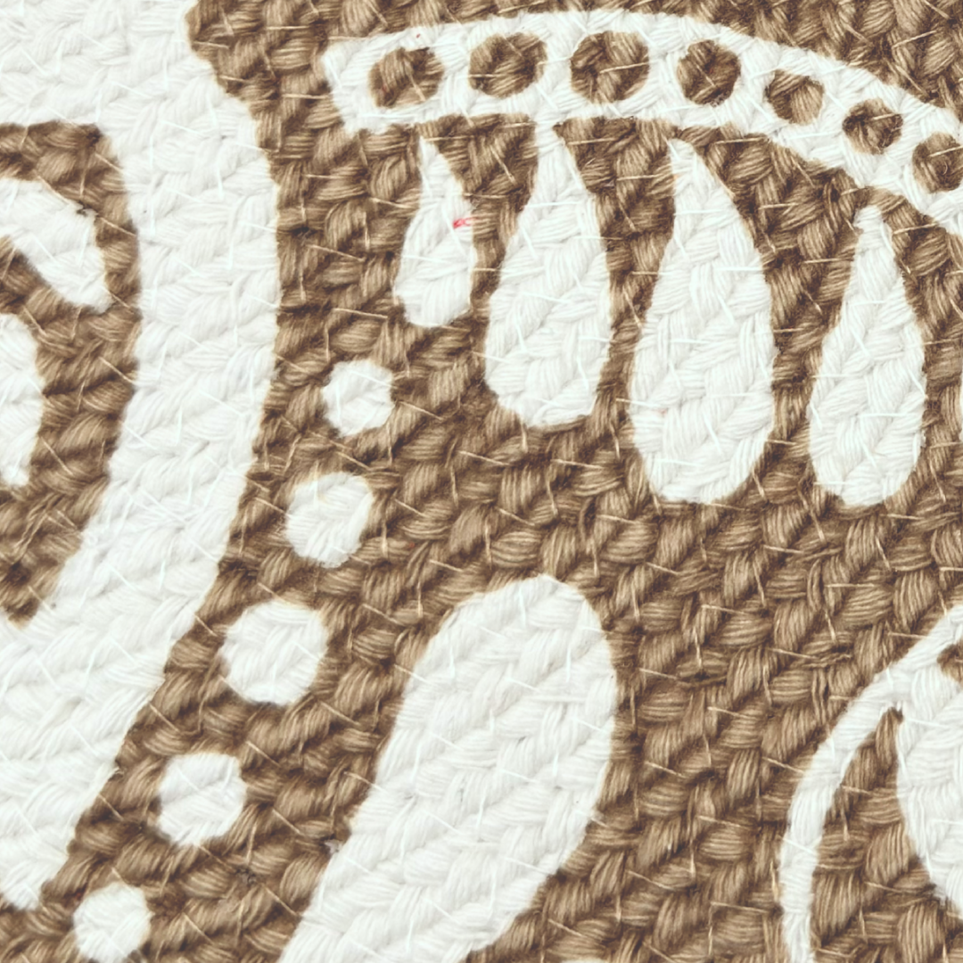 Meadow Beige and White Placemat Set of 6