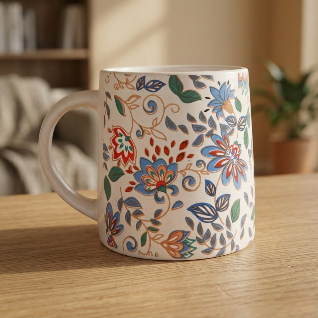 Bloom Collection - Blue Garden Floral Mugs Set of 2