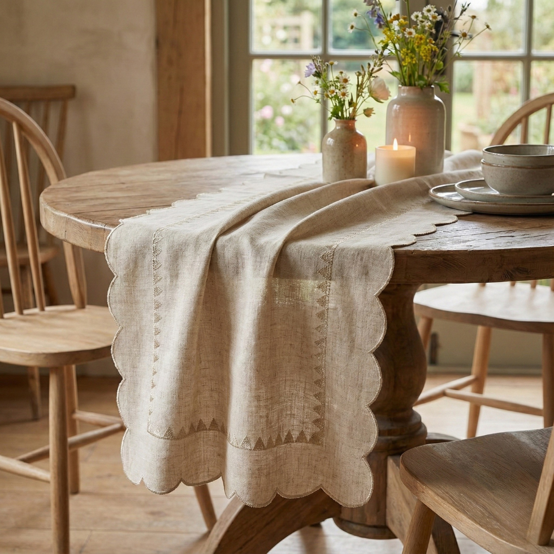 Beige Soft Geometric Runner