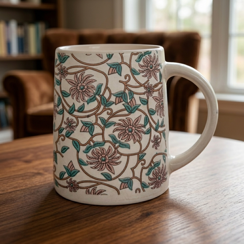 Bloom Collection - Blush Pink Floral Mugs Set of 2