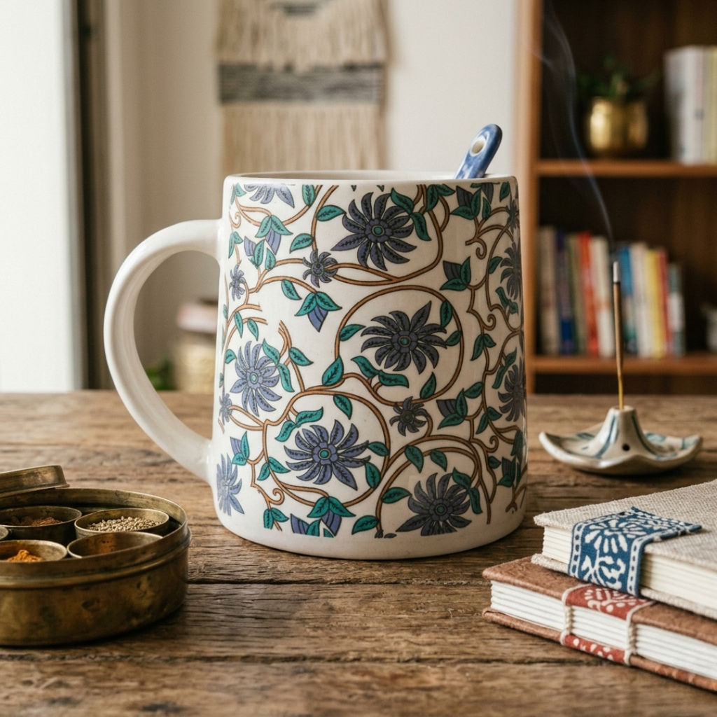 Bloom Collection - Grey Floral Mugs Set of 2