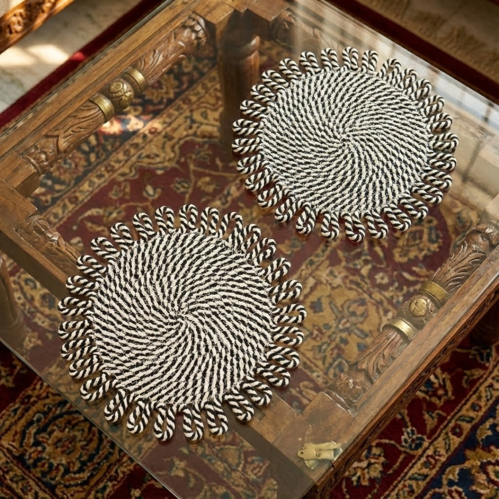 Saanjh Table Heat Mat and Trivet Set of 2