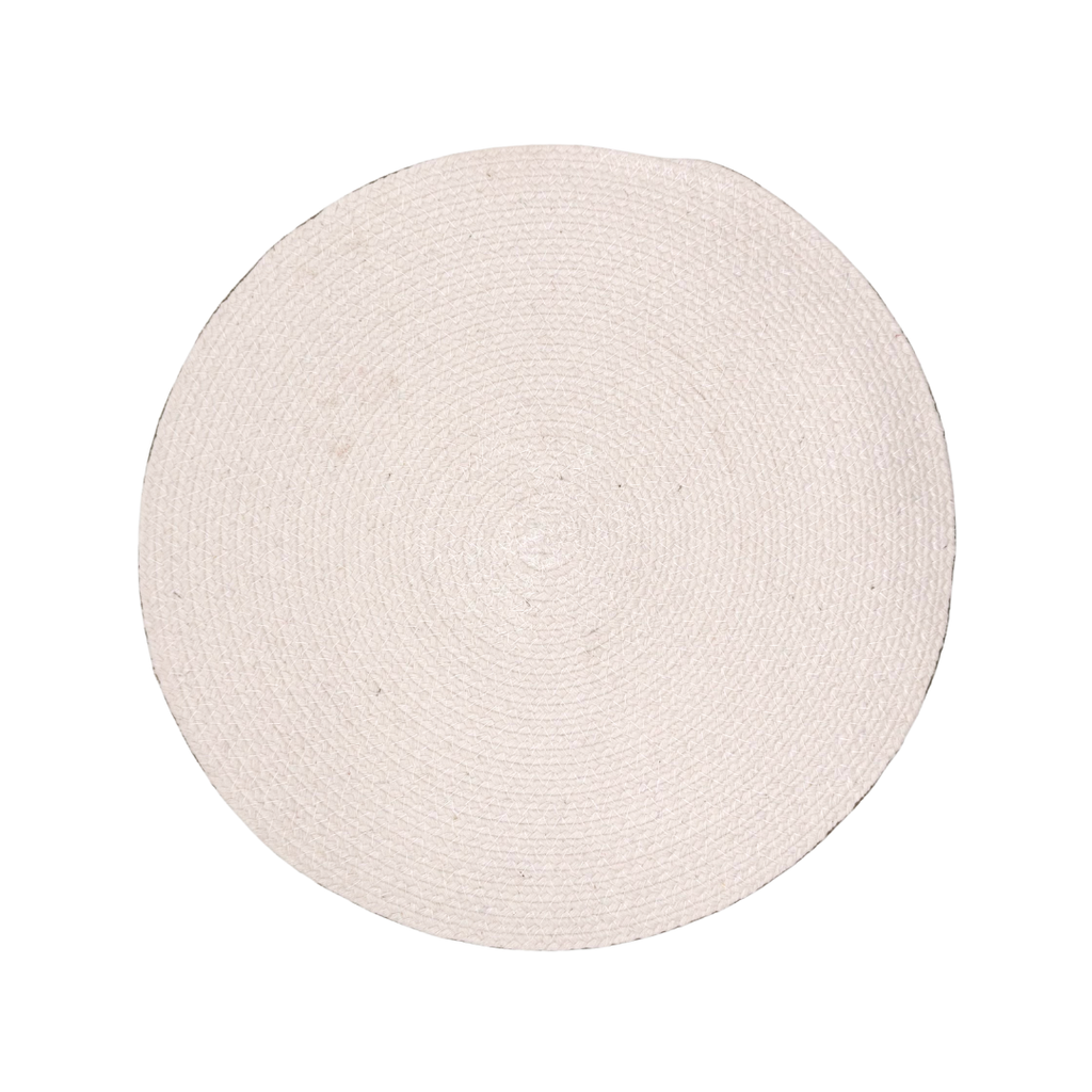 Meadow Beige and White Placemat Set of 6