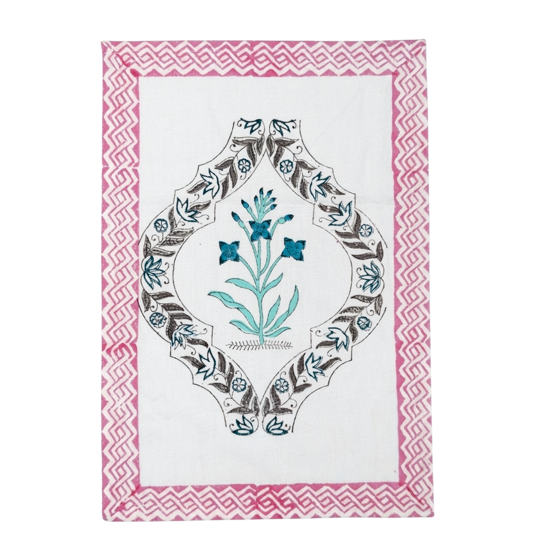 The Pink Handblock Print Table Linen Set