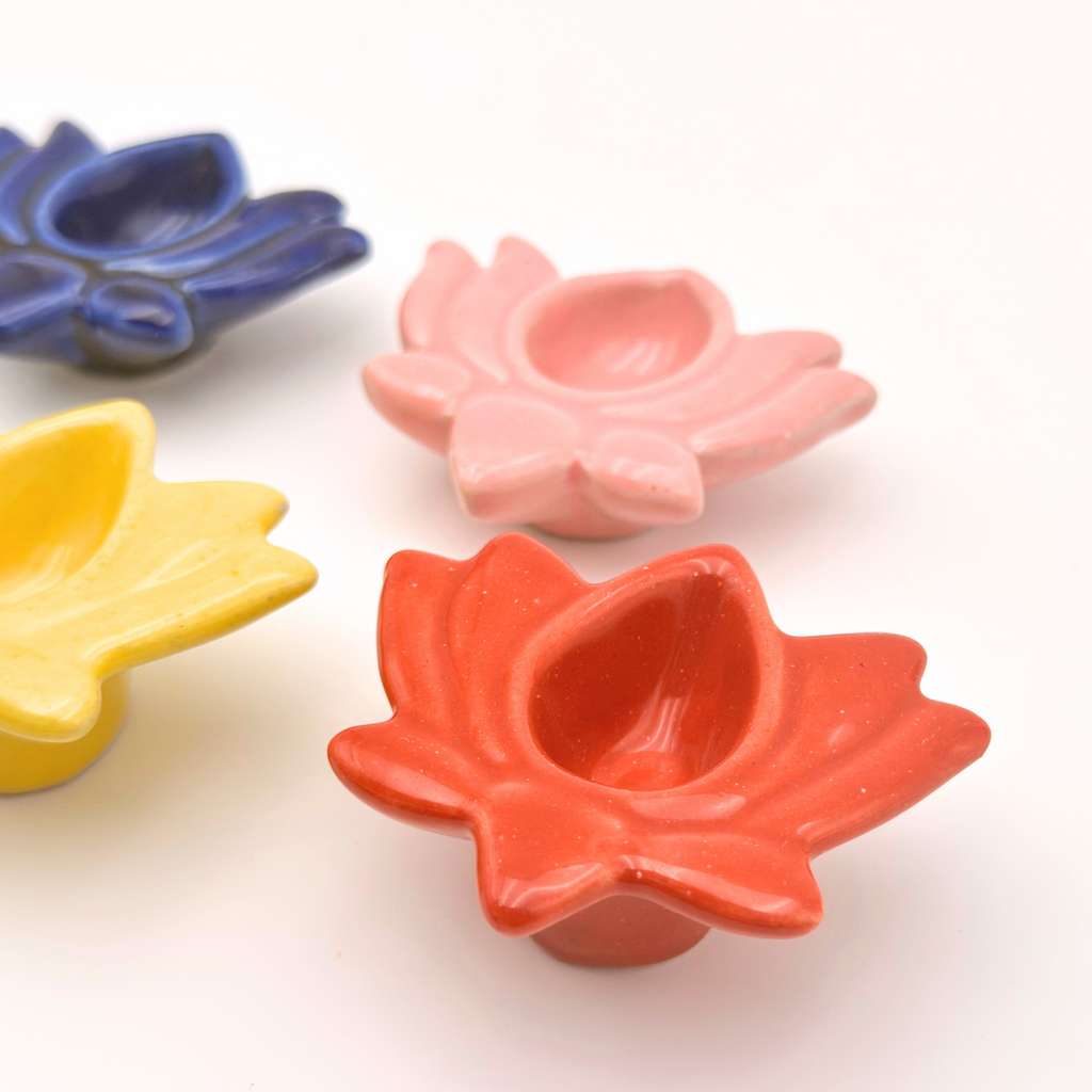 Lotus Diyas- Set of 2