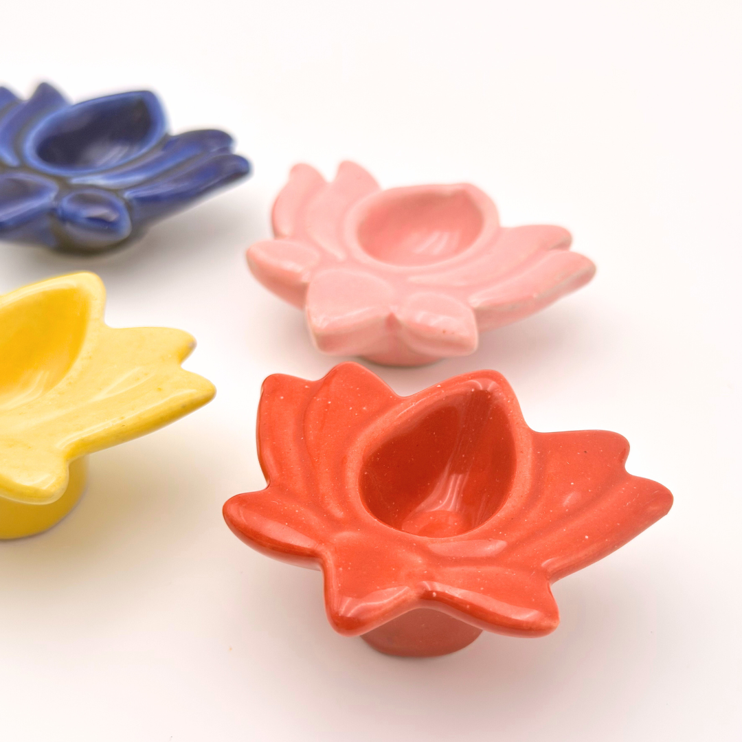 Lotus Diyas- Set of 2